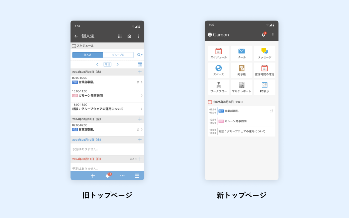 Garoonの新トップページ